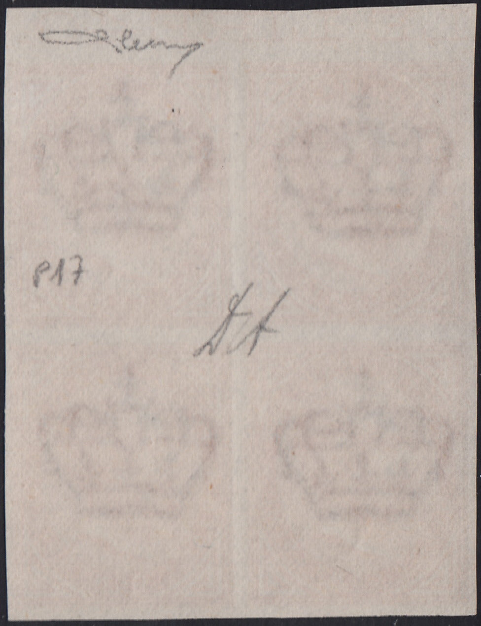 PV1976 - 1862 - Perforated issue c. 10 orange bistro used on small fragment (1g).