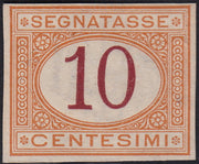 PV1976 - 1862 - Perforated issue c. 10 orange bistro used on small fragment (1g).