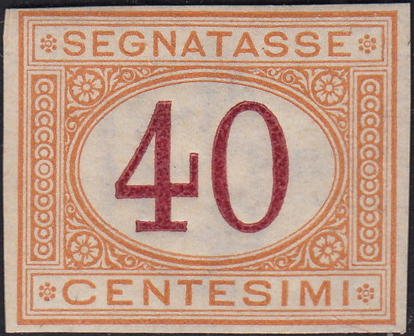 PV1976 - 1862 - Perforated issue c. 10 orange bistro used on small fragment (1g).
