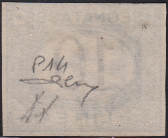 PV1976 - 1862 - Perforated issue c. 10 orange bistro used on small fragment (1g).