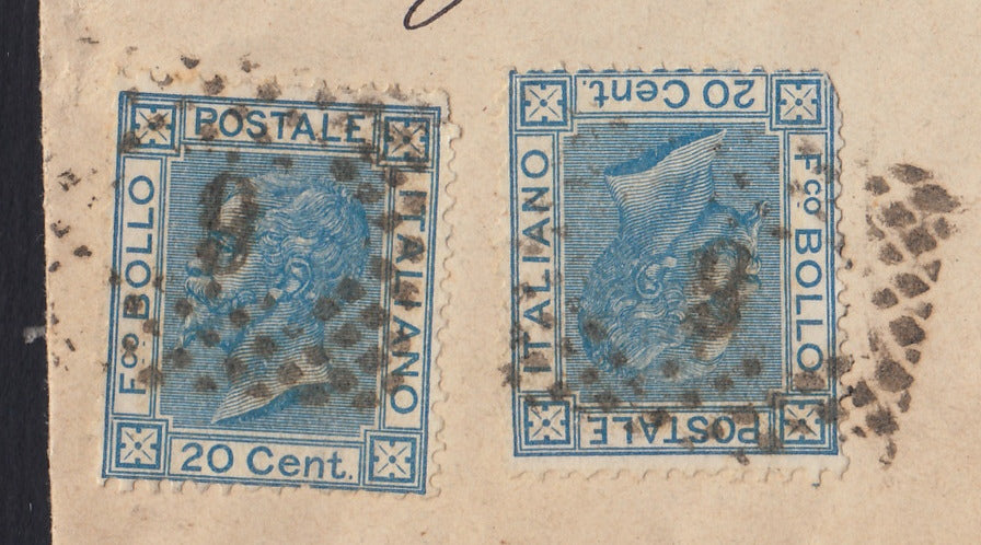CG46 - 1879 - Issue De La Rue Turin edition c. 30 dark brown on letter from Camogli to Costantiopoli 11/8/78 (T19)