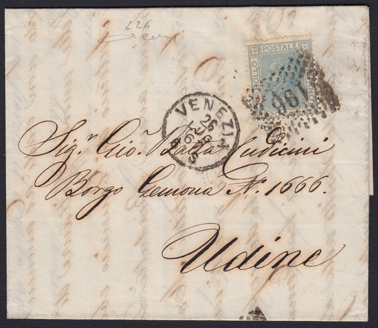 CG46 - 1879 - Issue De La Rue Turin edition c. 30 dark brown on letter from Camogli to Costantiopoli 11/8/78 (T19)