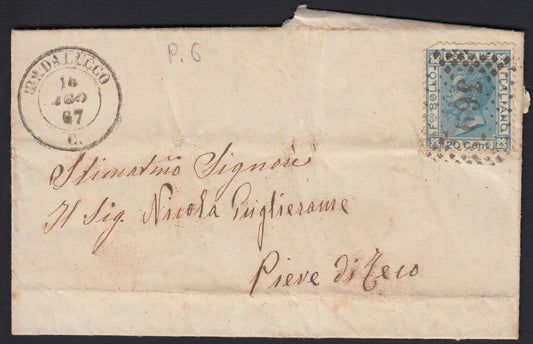 CG46 - 1879 - Issue De La Rue Turin edition c. 30 dark brown on letter from Camogli to Costantiopoli 11/8/78 (T19)