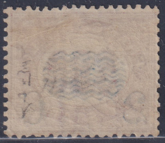 VEII-31 - 1878 - Francobolli di servizio soprastampati in azzurro con ondine e nuovo valore da 2.c su L. 5 lacca nuovo con gomma integra (35)