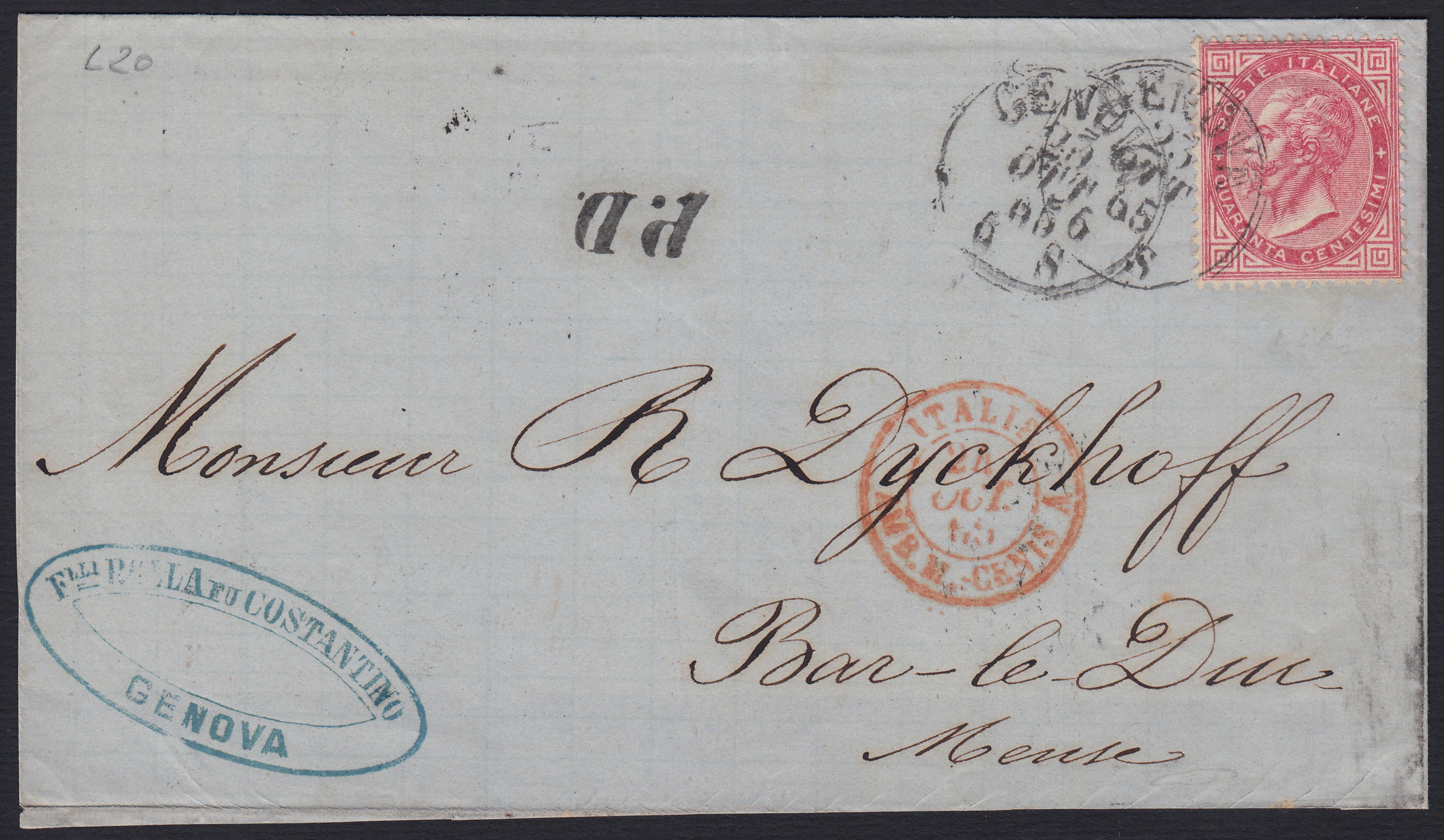 1862 - Efigie de Vittorio Emanuele II mirando hacia la derecha, c. 80 amarillo anaranjado oscuro perforado con peine, usado (4b)