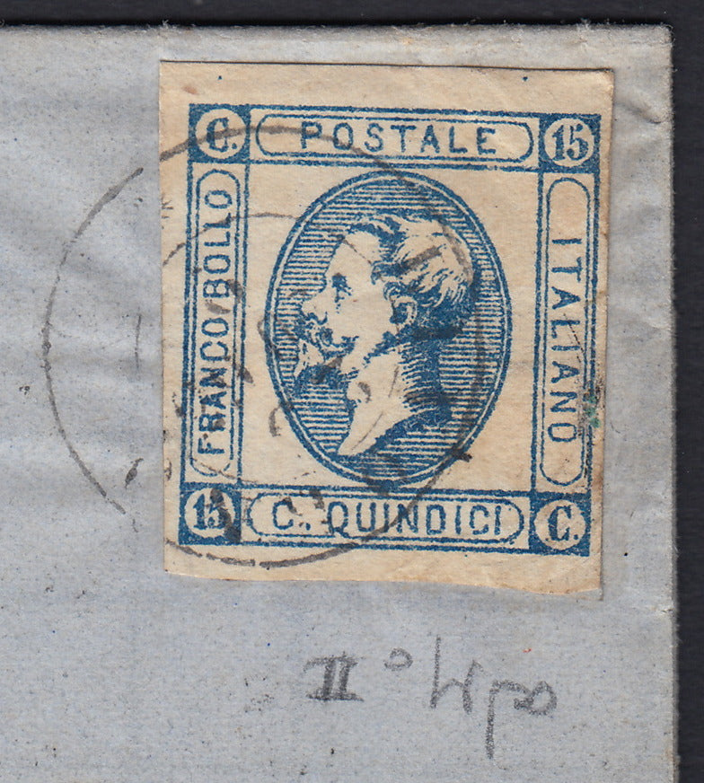 1862 - Effigy of Vittorio Emanuele II facing right, c. 80 dark orange yellow comb-pierced, used (4b)