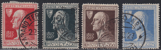 VEIII27 - 1927 - Centenario della morte di Alessandro Volta, serie completa con annulli originari (210/213)