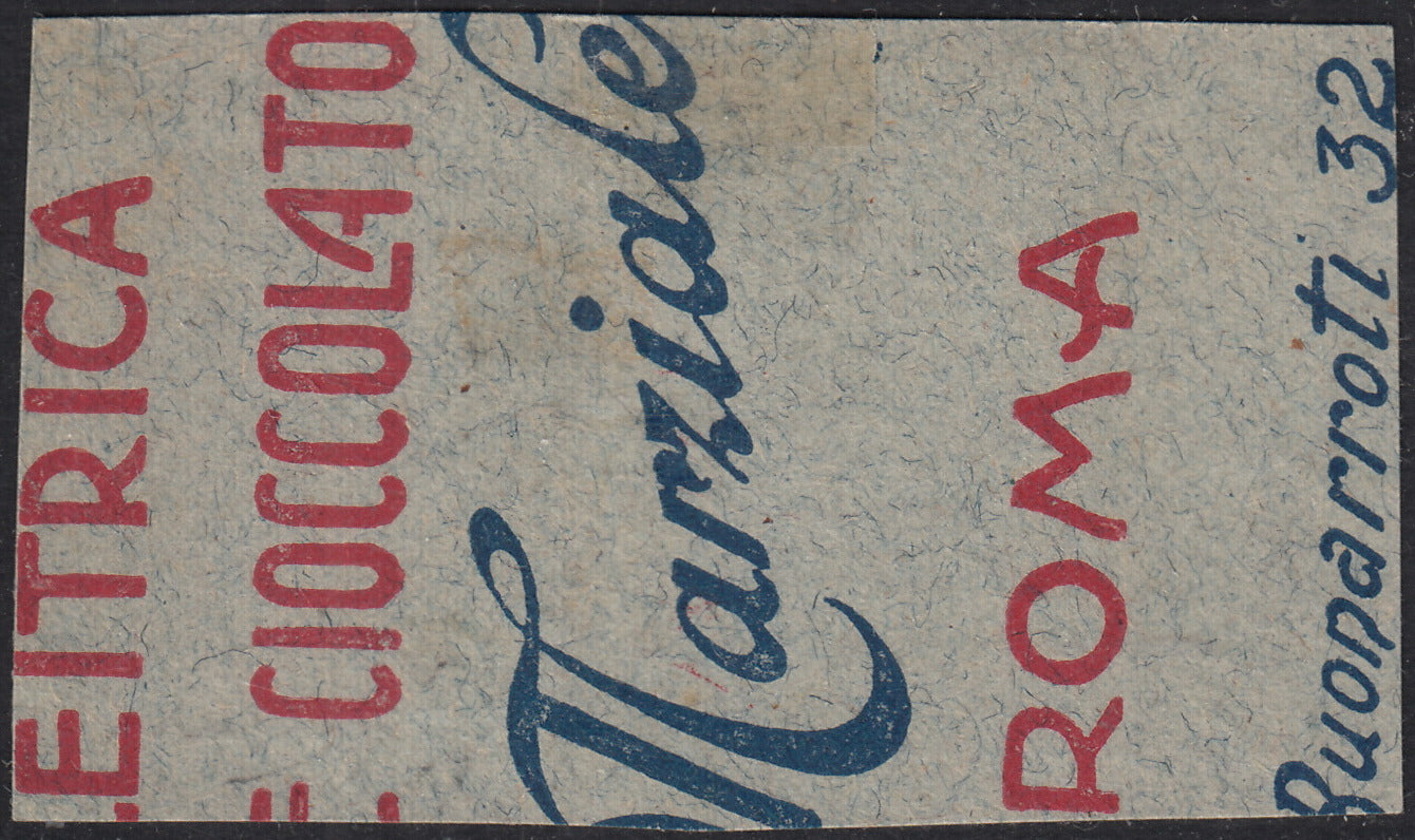 VEIII_72 - 1922/23 - Michetti c. 20 arancio soprastampa BLP Litografica del II tipo usato, in affrancatura mista con c.25 azzurro (7).