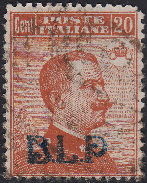 VEIII_73 - 1921 - Michetti c. 20 arancio soprastampa BLP Litografica del I tipo usato (2).