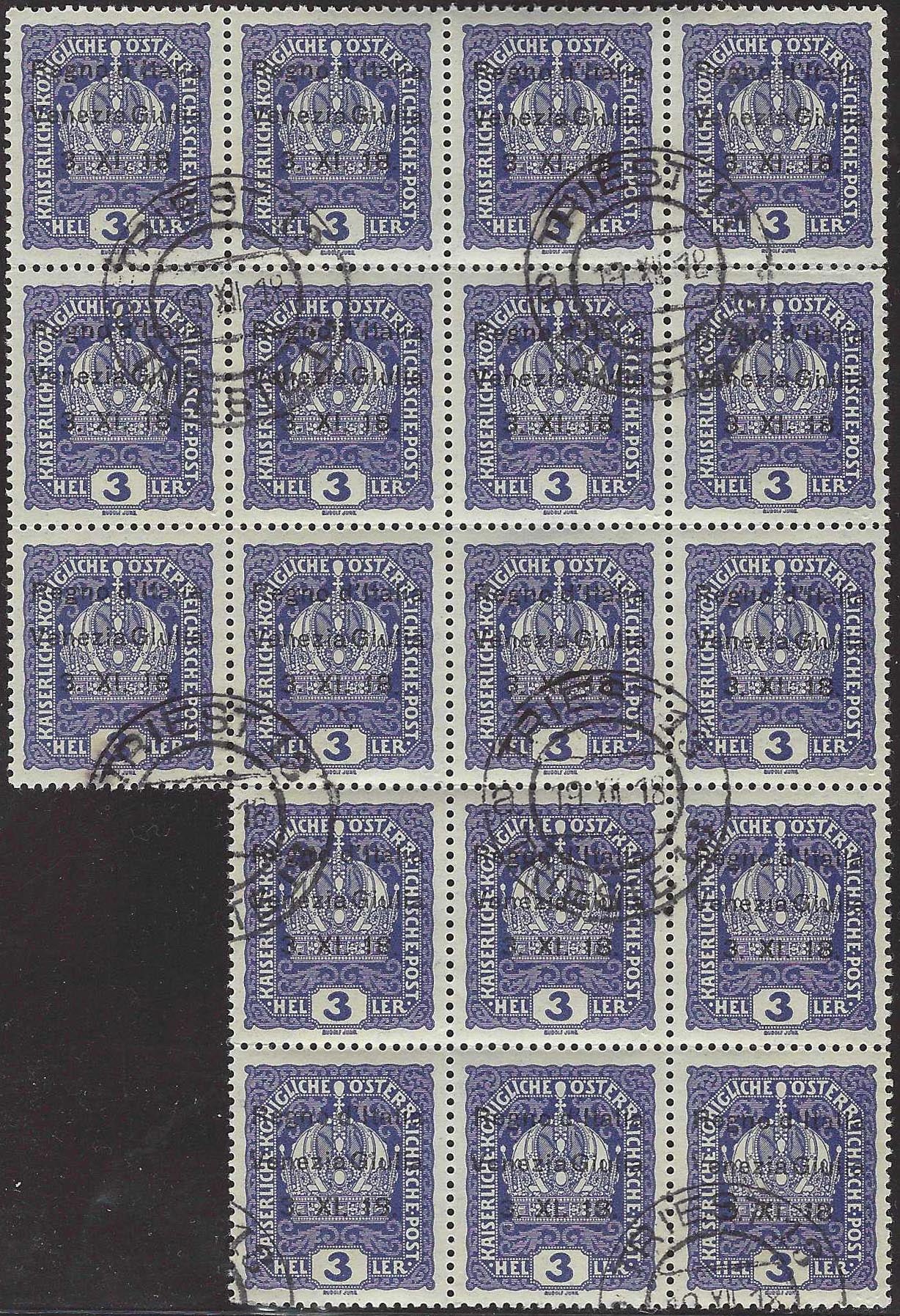 Terre redente - Venezia Giulia, überdruckte italienische Briefmarken, komplette Serie mit 11 Werten, neue TL (19/29)