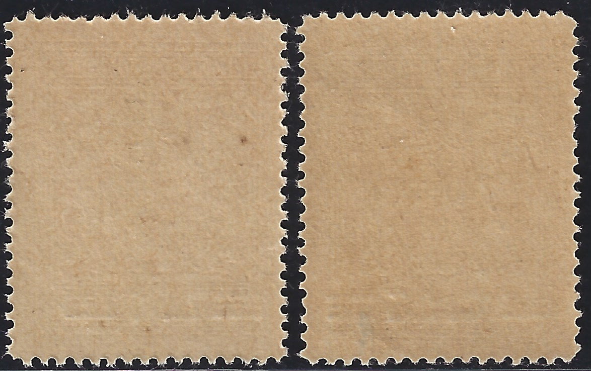 Vat16 - 1946 - Nuova tiratura della serie "Medaglioni", due valori con soprastampa modificata nuovi con gomma integra (103A, 104A)
