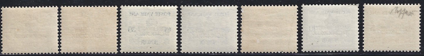 Vat18 - 1939 - Sede vacant 1939, new set of seven values ​​with intact rubber (61/67)