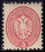 Y230 - 1864 - V emissione s. 5 rosa dentellatura 9 1/2 nuovo con gomma (43)