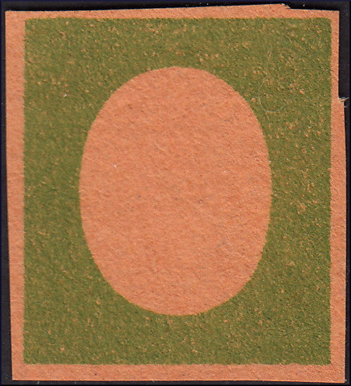 SARD261 - 1854 - III issue c. 20 gold, color proof of the II composition, new, not gummed (P37a)