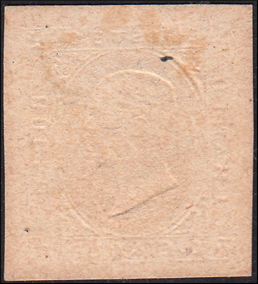 YY92 - 1877 - III emissione Imitazioni usigli con stampa a secco su carta media,rosso mattone su carta avorio nuovo non gommato.