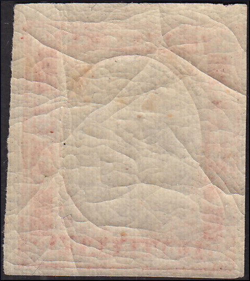 ZZ355 - 1858 - IV emissione c. 40 rosso scarlatto nuovo con gomma originale e privo di effigie sovrana (16A, varietà)
