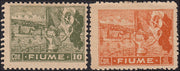 Fiume719 - 1919 - Allegory, Fiume Postage Label, complete set of eight mint values with original gum (49/56)