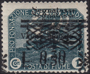 Fiume_304 - 1919 - Segnatasse 0,3 su 1k. ardesia doppia soprastampa *(20f)