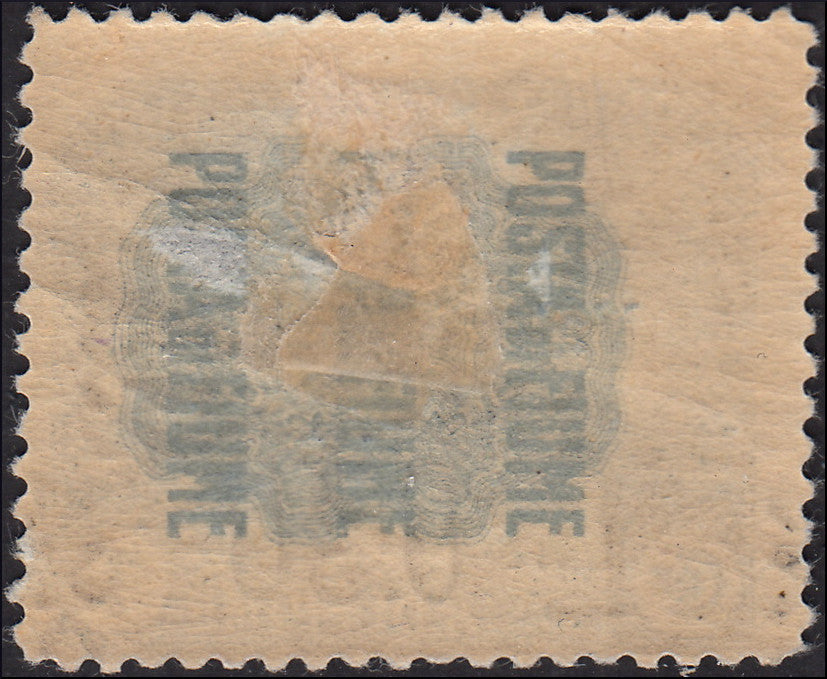 Fiume_304 - 1919 - Segnatasse 0,3 su 1k. ardesia doppia soprastampa *(20f)