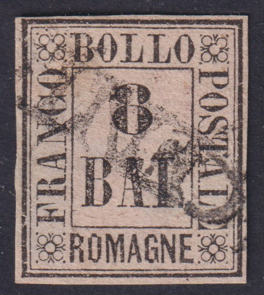 1859 - Figure in a rectangle, b. 8 pink used with linear of CENTO (8).