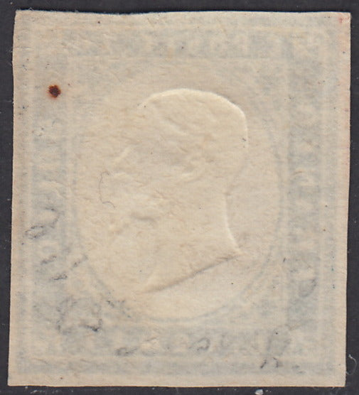 1860 - Sardegna IV emissione c.20 azzurro scurissimo I tavola nuovo con gomma (15C)