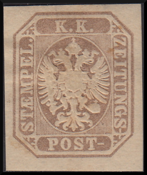 LV81 - 1863 - Veneto and Province of Mantua, newspapers (s. 1.05) gray brown with original gum (11)