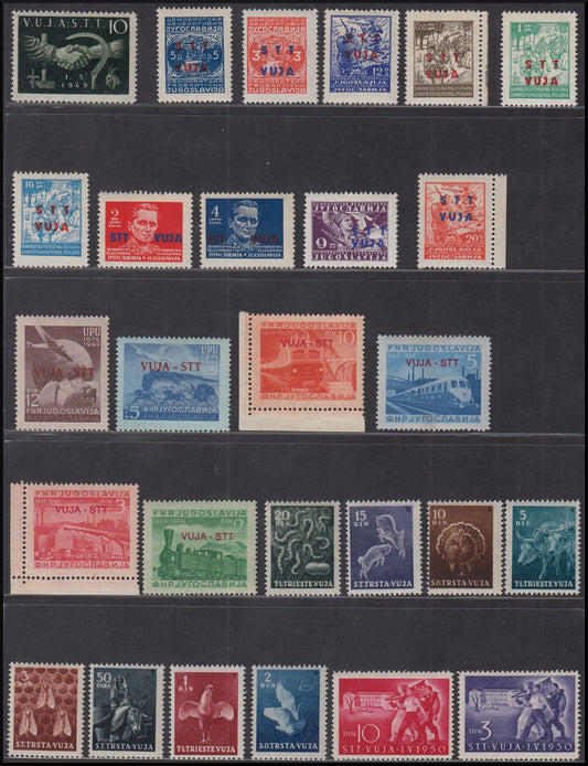 Trieste zone B - complete collection of Ordinary Mail, Air Mail and Services in standard stamps, new **