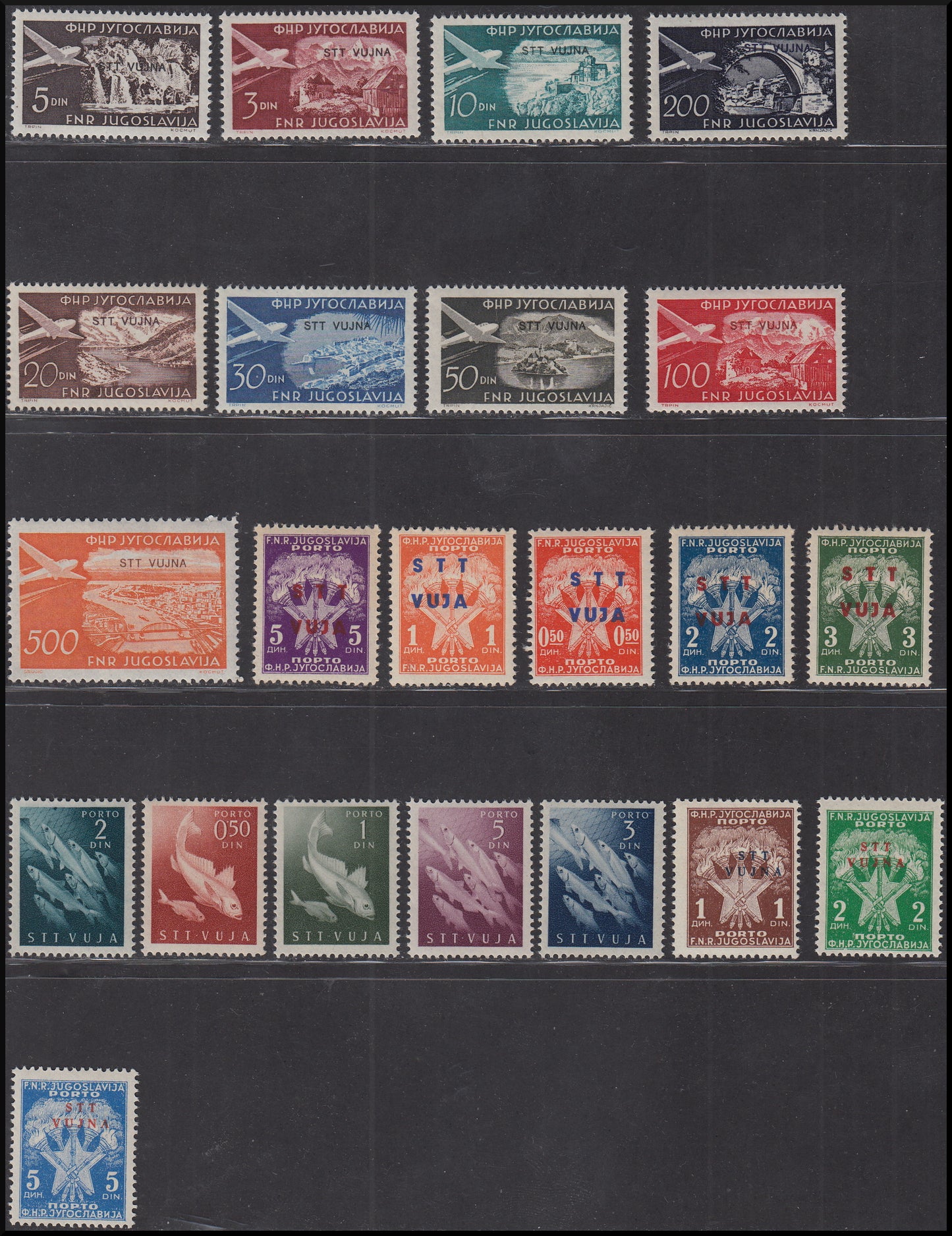 Trieste zone B - complete collection of Ordinary Mail, Air Mail and Services in standard stamps, new **