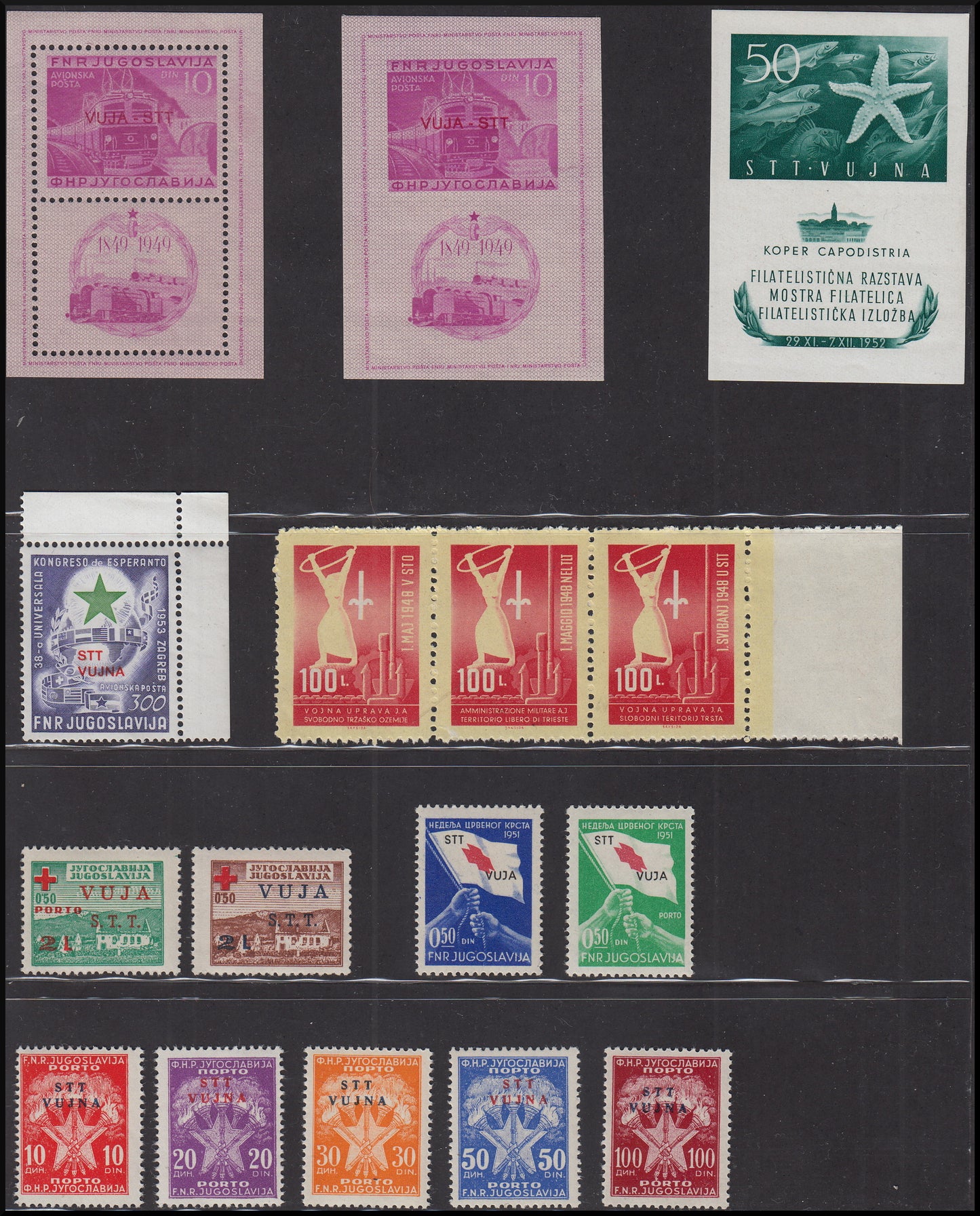 Trieste zone B - complete collection of Ordinary Mail, Air Mail and Services in standard stamps, new **