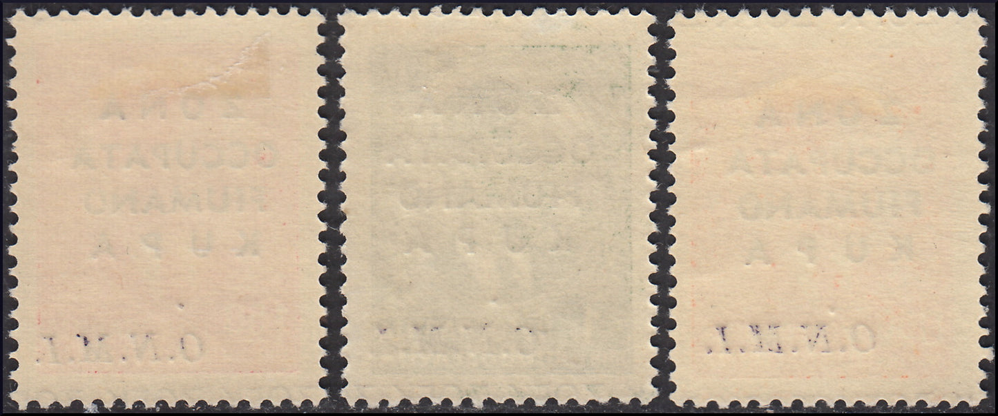 1941 - Yugoslavia stamps with ONMI overprint in dark violet new TL (32/34)