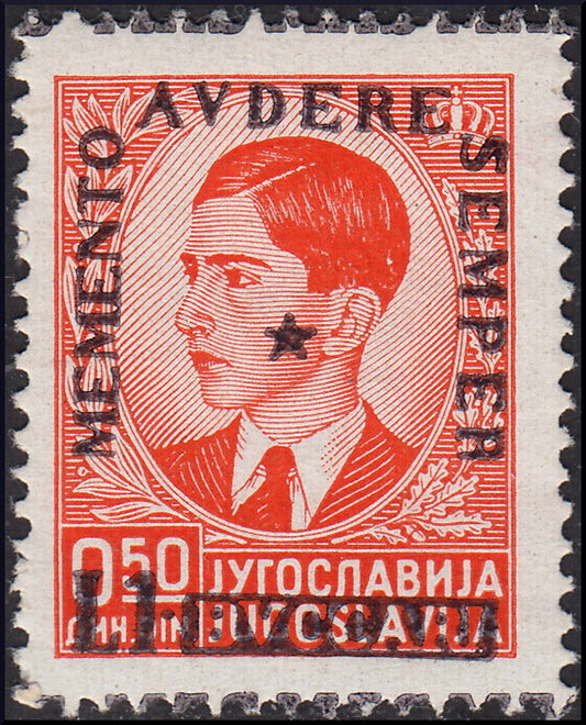 1941 -  Francobolli di Jugoslavia con soprastampa Memento Audere Semper nuovi TL (35)