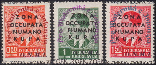AO53 - 1941 - Stamps of Yugoslavia with overprint Pro Opera Nazionale Maternità Infanzia new TL (36/38)
