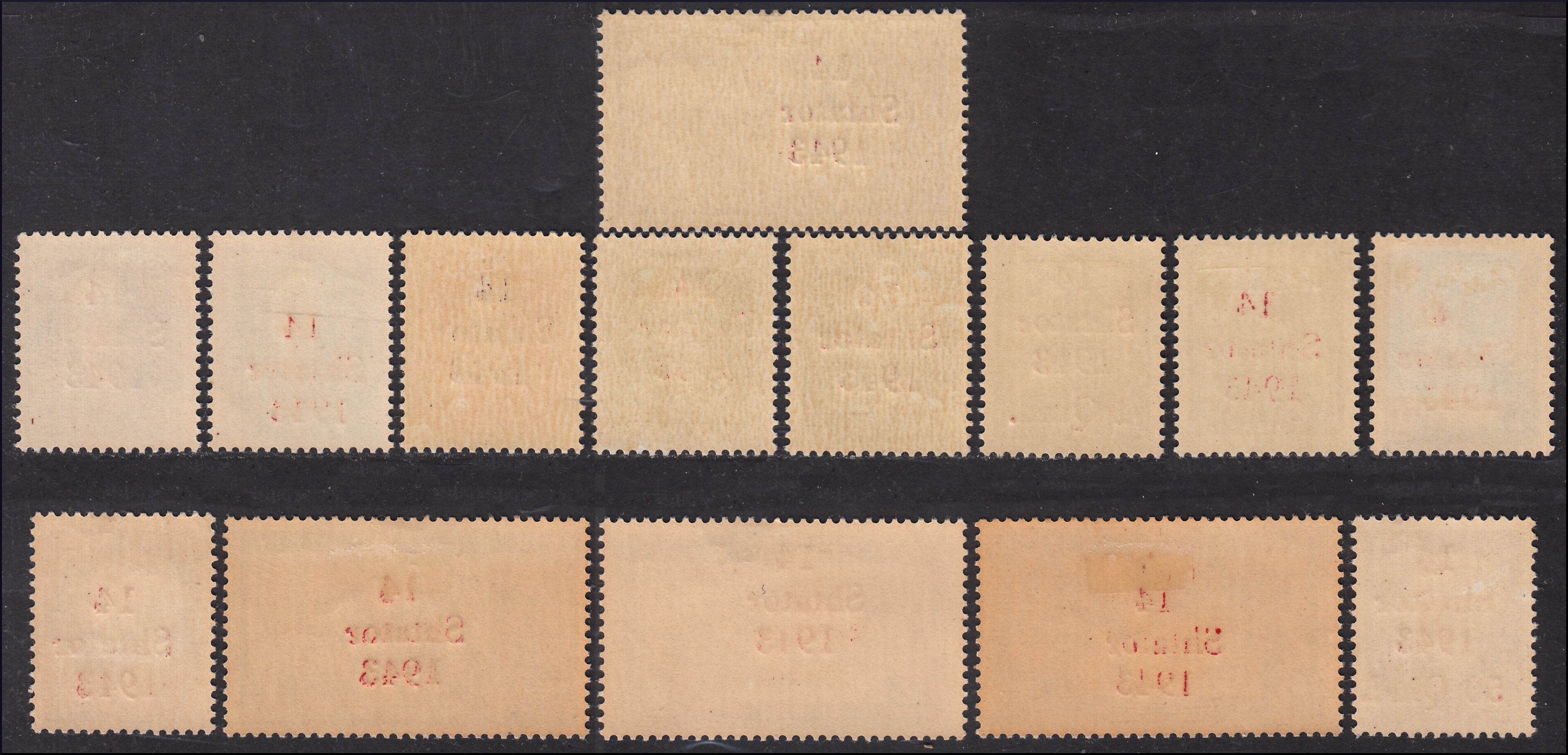 1943 -  Francobolli di Albania soprastampati 14 Shtator 1943 nuovi TL (1/14)