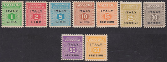 AO64 - 1943 Occupazione Anglo-Americana della Sicilia, serie completa di nove valori (1/9) nuova TL