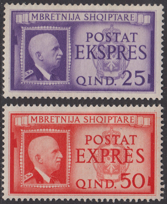 1940 - Espresso, complete set of 2 new values ​​with original rubber (E1/2). 