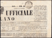 AZ4 - Ducato di Parma, segnatasse per giornali, giornale con bollo GAZZETTE ESTERE PIACENZA CENT. 9 (B2)