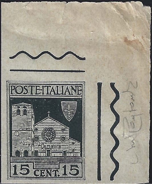 Machine test of the Artistic (Imperial) series presented as an essay, Basilica of S. Giusto c. 15 slate.