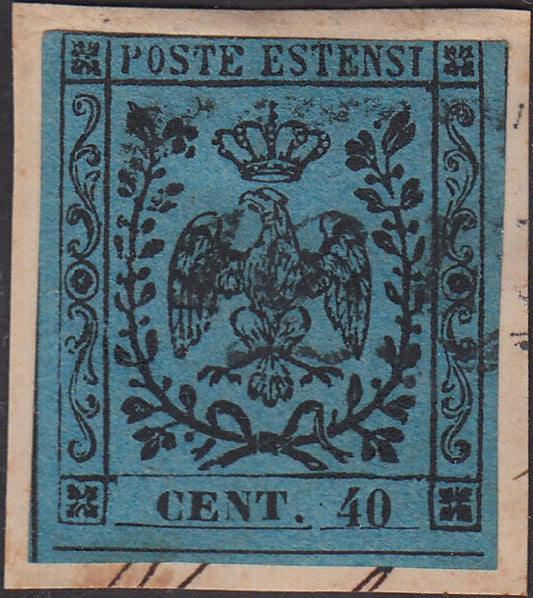 Issue without period after the figure, c. 5 light blue 1st edition, used (5)