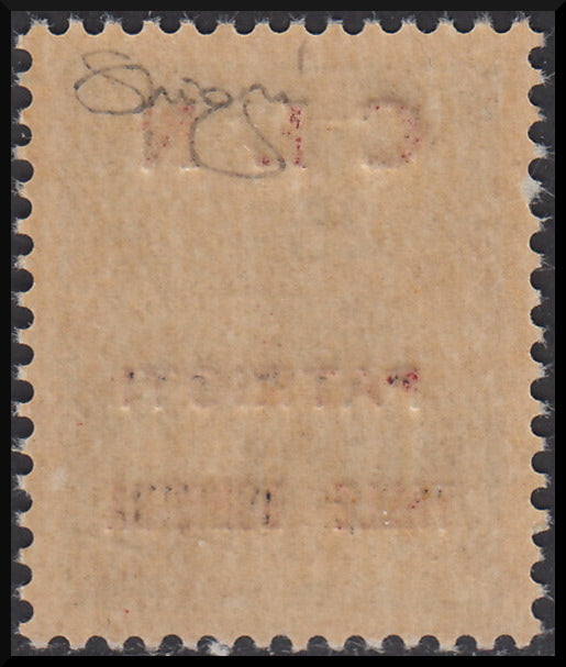 Destroyed monuments, c.25 emerald green with overprint "CLN / PATRIOTI / VALLE / BORMIDA / 1943-45" in red (3A) new intact rubber