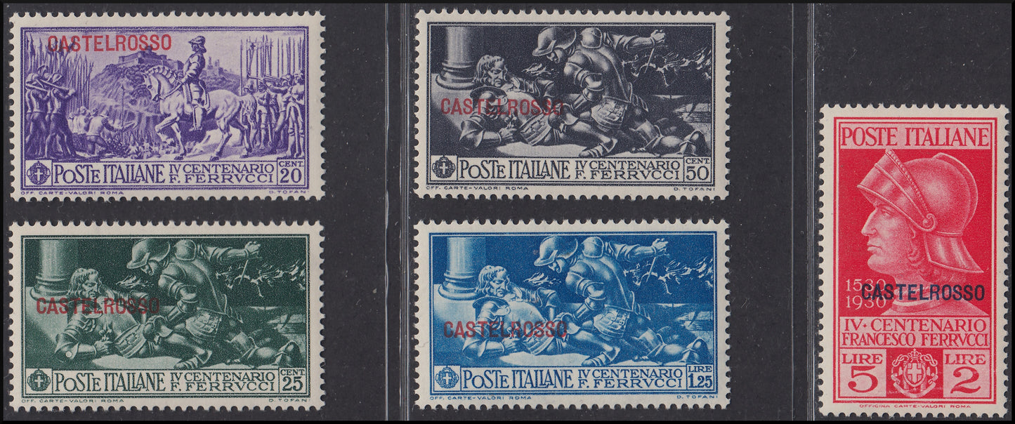 Italian colonies, Castelrosso Ferrucci new complete set with original tire (25/29)