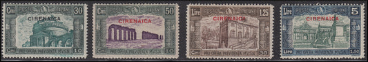 Italian Colonies, Cyrenaica Milizia III series of four values ​​(68/71) new with original rubber