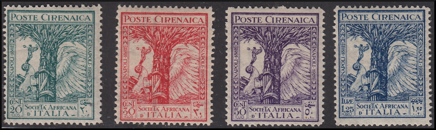 Colonie Italiane, Cirenaica Pro società africana d'Italia serie di quattro valori (45/48) nuovi con gomma originale