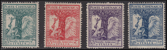 Italian colonies, Cyrenaica Pro African company of Italy series of four values ​​(45/48) new with original rubber