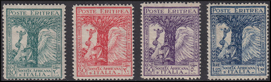 Colonie Italiane, Eritrea Pro Società Africana d'Italia serie completa di quattro valori ** (132/5)