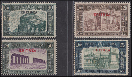 Colonie Italiane, Eritrea Milizia III serie completa di quattro valori * (170/3)
