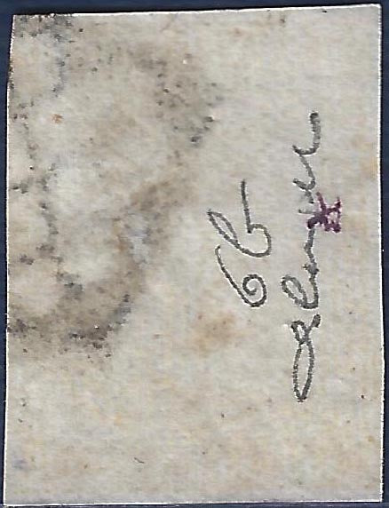 16-457 - 1855 - Duchy of Parma II issue c. 5 very light yellow used, Cardillo certified (6b)