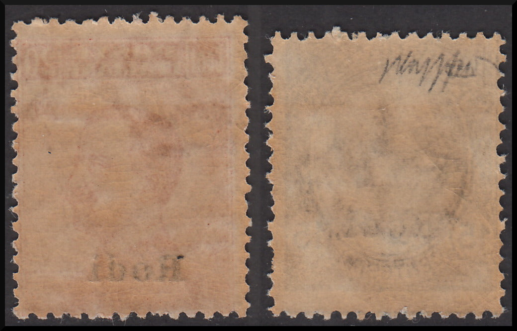 Colonie Italiane, Egeo, francobolli d'Italia soprastampati Rodi * (11, 12)