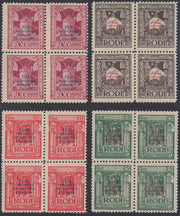 Egeo - Italian Eucharistic Congress, complete set of seven values ​​in new, intact quadruplets (30/36)