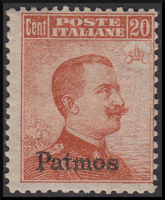 Colonias italianas, Egeo, sellos italianos sobreimpresos Patmos, lote de 11 ejemplares * (1/11)