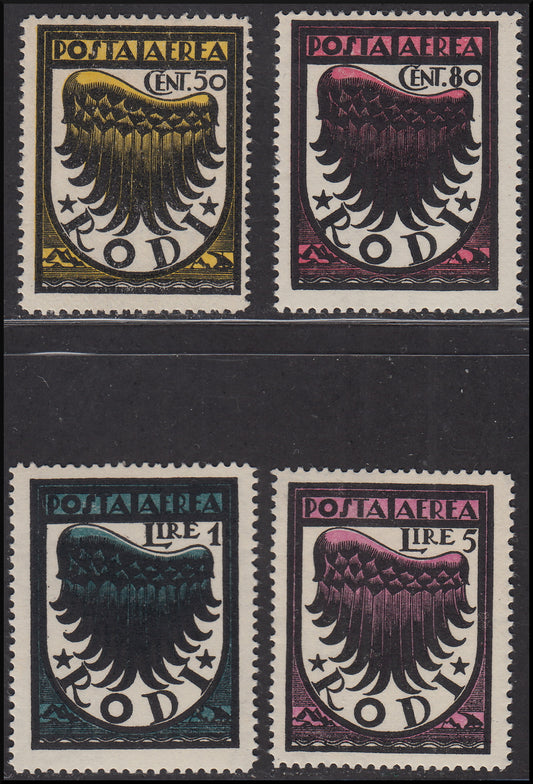 Italian colonies, Aegean, general issues, stylized wing, complete series of 4 stamps, 1st edition * (30/33) 